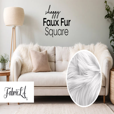 Faux Fur Fabric Squares | Banana - FabricLA.com