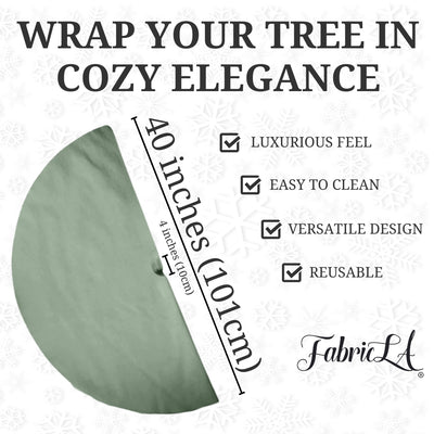 Faux Fur Christmas Tree Skirt for Holiday Decorations 40 inch (101cm)