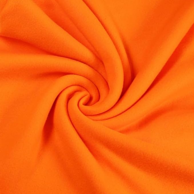 Anti Pill Polar Fleece Fabric | Orange - FabricLA.com