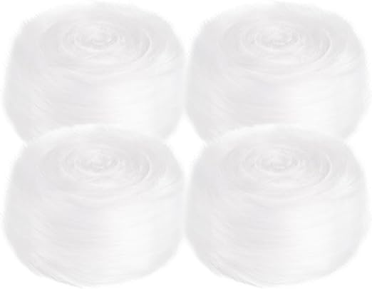 FabricLA Faux Fur Ribbon Trim Fabric - 1" Wide x 36" Long (3 FT) - Soft Christmas Fur Great for Crafting, Sewing, and Decorating - 4 Pieces - White - FabricLA.com