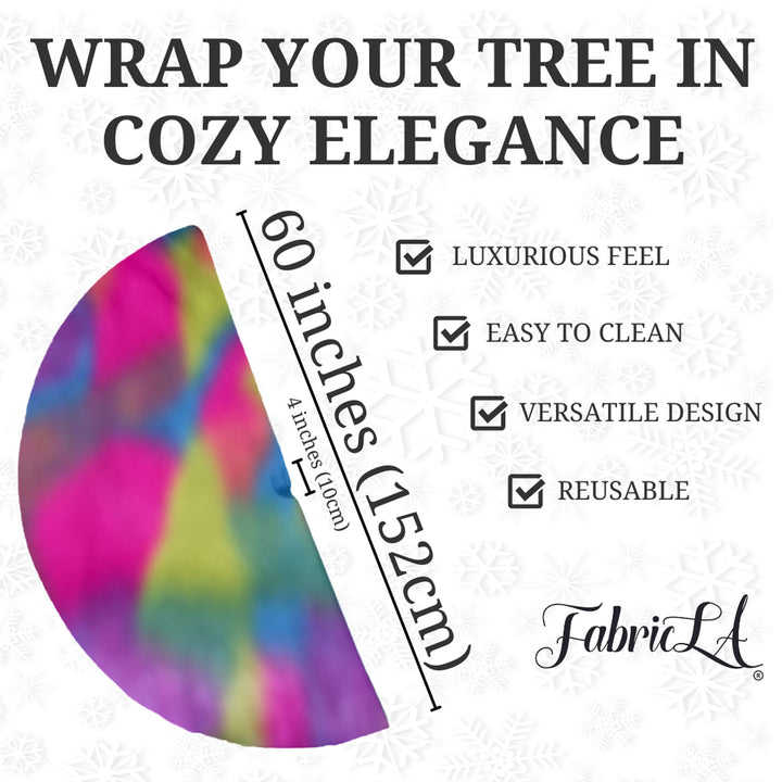 Premium Faux Fur Christmas Tree Skirt - 60 Inch | Luxurious Holiday Decorations - FabricLA.com