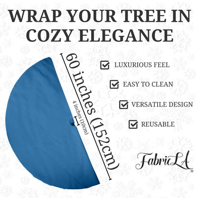 Faux Fur Christmas Tree Skirt for Holiday Decorations 60 inch (152cm).