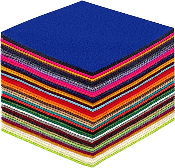 FabricLA 100% Acrylic Felt Fabric - Pre-Cut | 8X8 Inches | 30 pieces | Multi-Colors - FabricLA.com