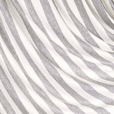 FabricLA Rayon Spandex Jersey Knit Fabric 1" Stripes - 58/60" Inches (150 CM) Wide by The Yard - 4 Way Stretch Fabric - Light to Medium Fabric 220 GSM - (Cream, Grey) - FabricLA.com