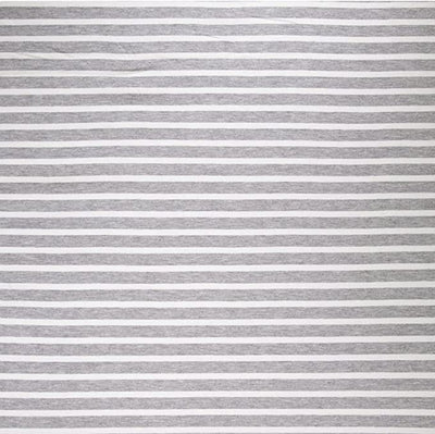 FabricLA Rayon Spandex Jersey Knit Fabric 1/2" by 1/4" Stripes - 58/60" Inches Wide by The Yard - 4 Way Stretch Fabric - Light to Medium Fabric 220 GSM - (Gray-White) - FabricLA.com