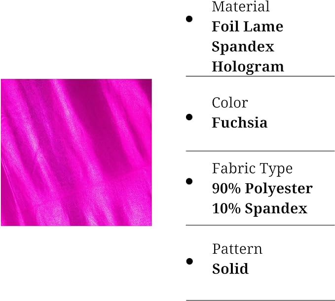 Hologram Metallic Foil Spandex Knit Fabric 4-Way Stretch, 60" Inch Wide| Multicolor