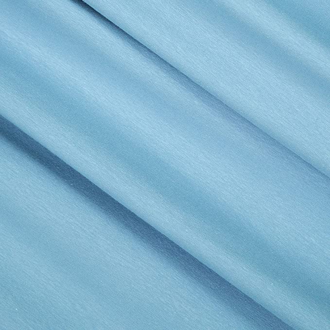 FabricLA 10oz Cotton Spandex Jersey | Dusty Blue - FabricLA.com