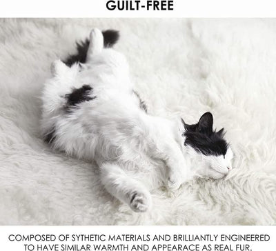Faux Fur Fabric Squares | 2 White & 2 Black Pack - FabricLA.com