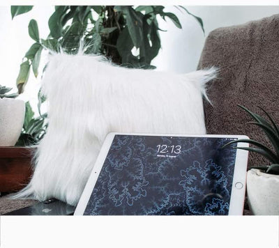 Faux Fur Fabric Squares | 2 White & 2 Black Pack - FabricLA.com