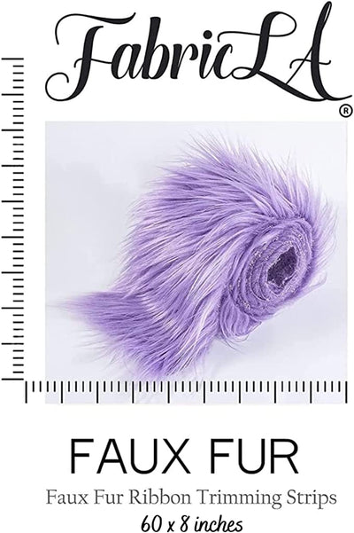 FabricLA Mohair Shaggy Faux Fur Fabric - Pre Cut Strips | Trim Ribbon | DIY Craft, Hobby, Costume, Decoration- Red - FabricLA.com