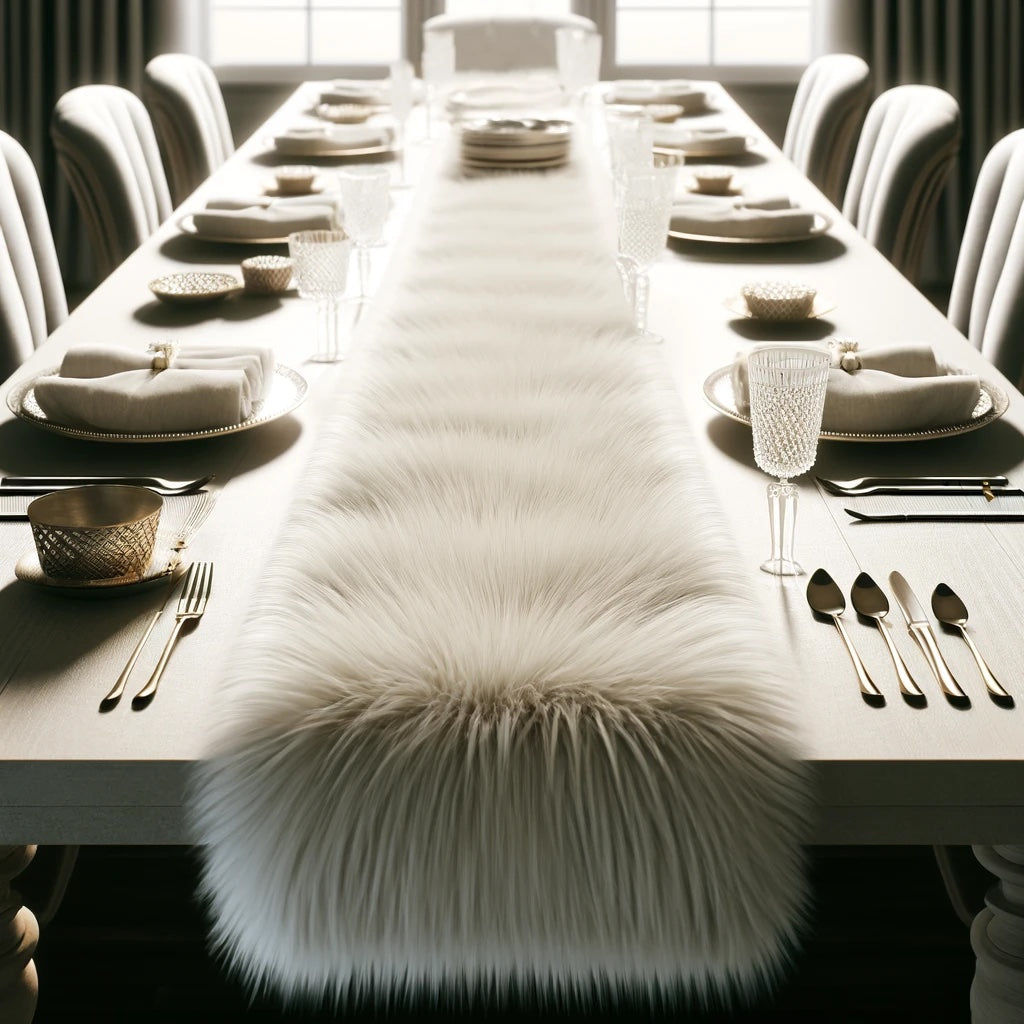 Faux Fur Table Runner Image