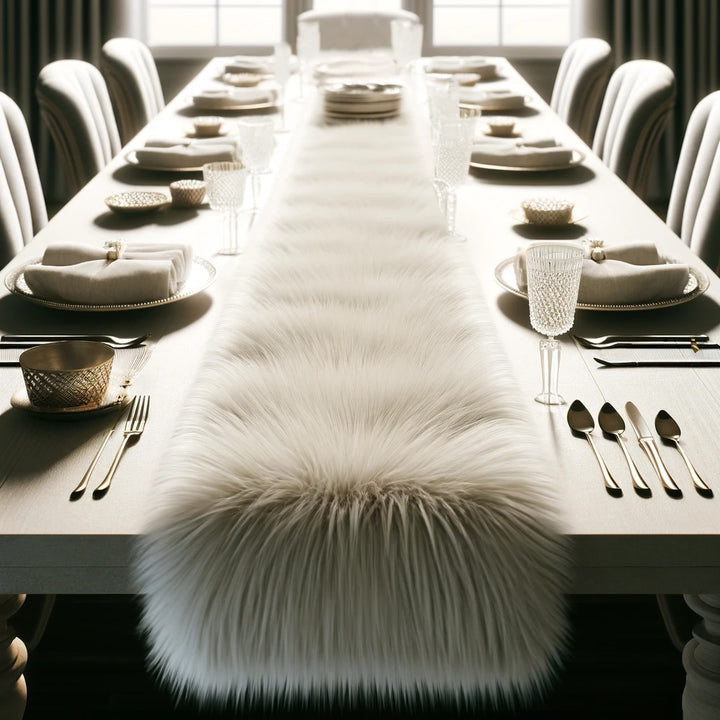 Faux Fur Table Runner Image