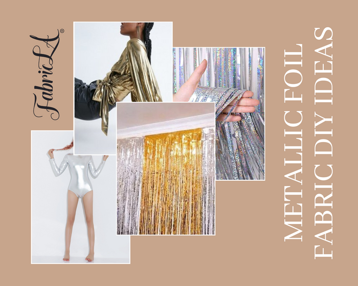 Hologram Metallic Foil Spandex Knit Fabric 4-Way Stretch, 60" Inch Wide| Multicolor