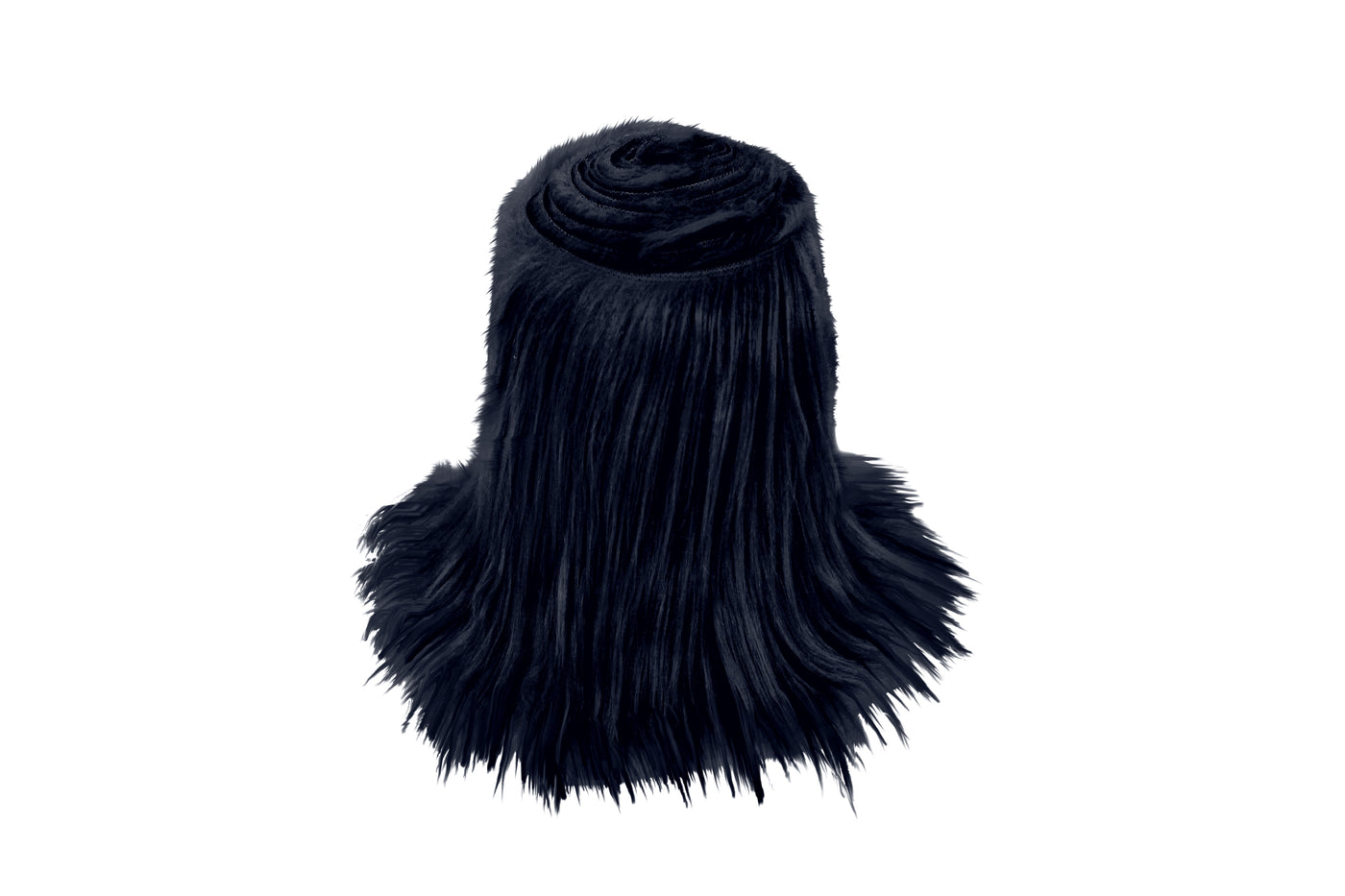 FabricLA Mohair Shaggy Faux Fur Fabric - Pre Cut Strips | Trim Ribbon | DIY Craft, Hobby, Costume, Decoration- Dark Navy Blue - FabricLA.com