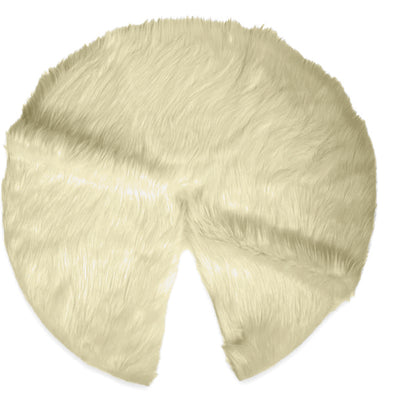 Faux Fur Christmas Tree Skirt for Holiday Decorations 60 inch (152cm).