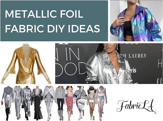 Hologram Metallic Foil Spandex Knit Fabric 4-Way Stretch, 60" Inch Wide| Multicolor - FabricLA.com