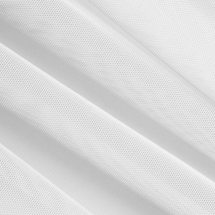 Nylon Spandex Performance Power Mesh Fabric | White - FabricLA.com