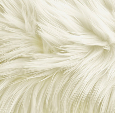 FabricLA Round Shaggy Faux Fur Fabric - 40 inches (101cm) - Circular Fluffy Area Faux Fur Use for Bedroom Carpet Play Mats for Kids Girls Princess Castle Christmas. - FabricLA.com