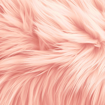 FabricLA Round Shaggy Faux Fur Fabric - 40 inches (101cm) - Circular Fluffy Area Faux Fur Use for Bedroom Carpet Play Mats for Kids Girls Princess Castle Christmas. - FabricLA.com