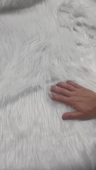 Faux Fur Fabric Squares | White