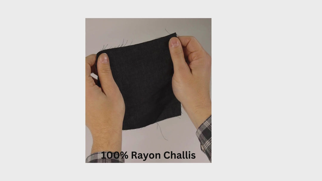 Rayon Challis Fabric | Black