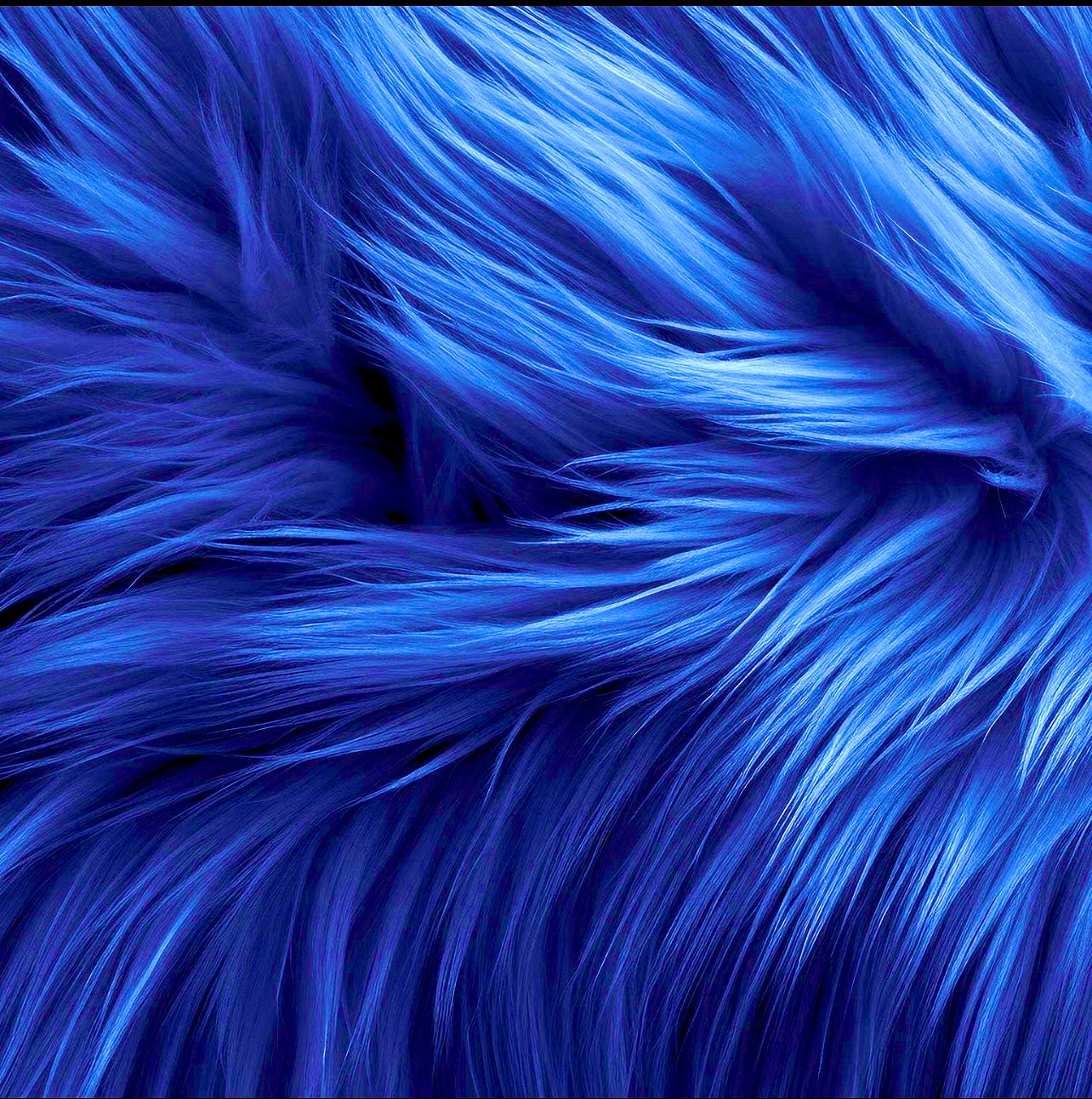 Faux Fur Fabric Squares | Royal Blue - FabricLA.com
