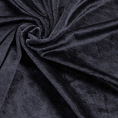 FabricLA Minky Solid Fabric - 60" Inch Wide | Black Solid - FabricLA.com