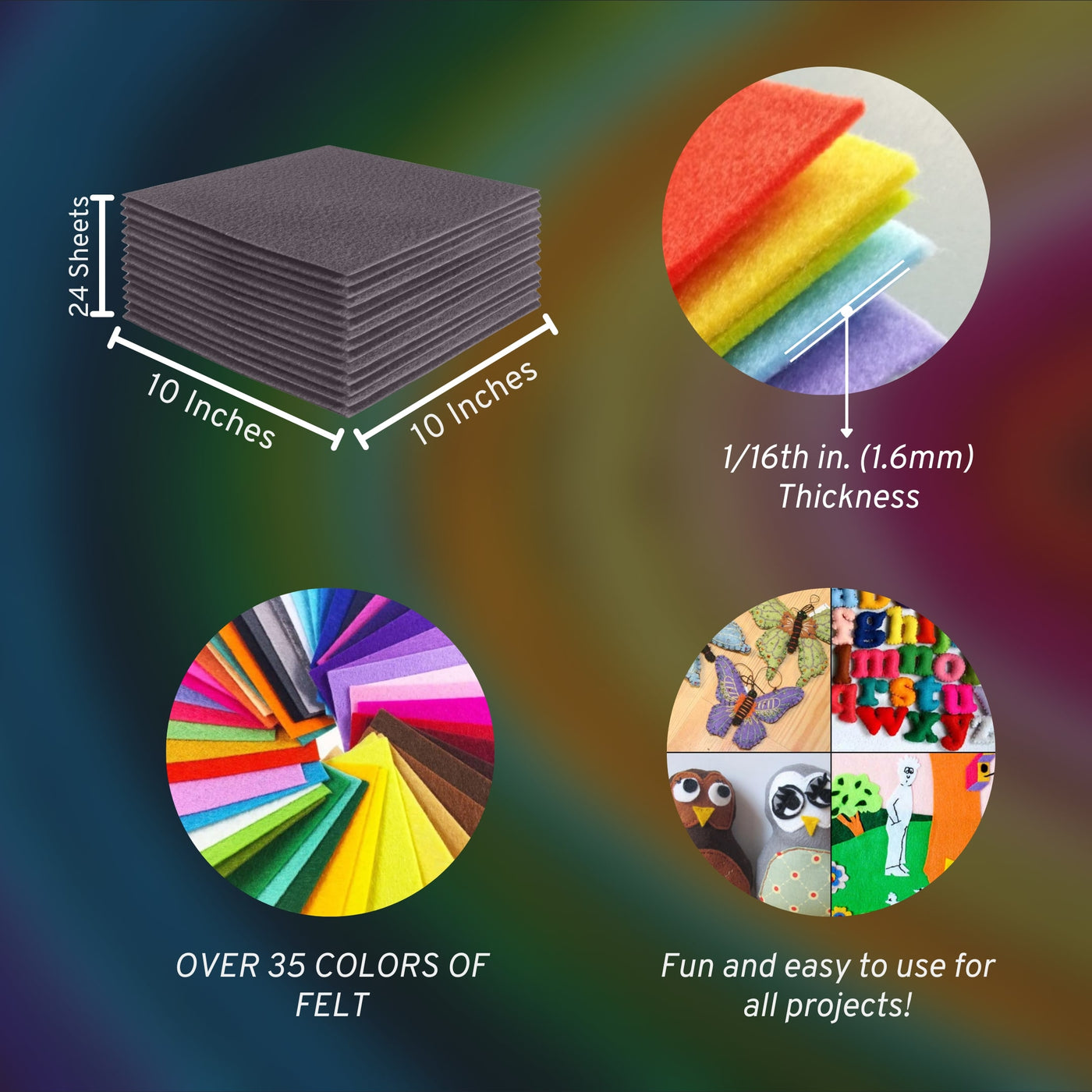 Acrylic Felt Craft Sheet Packs | Platinum Grey - FabricLA.com