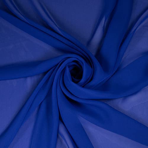 FabricLA Hi Multi Chiffon Fabric | Royal Blue - FabricLA.com