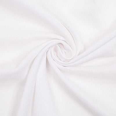 Rayon Challis Fabric by the yard (White) - FabricLA.com