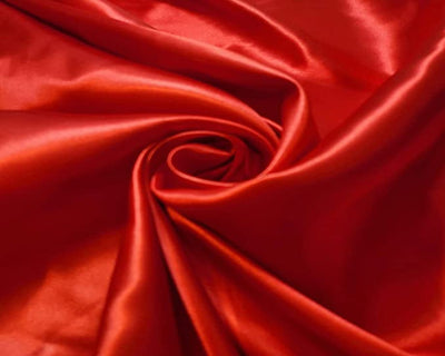 Stretch Satin Silk Charmeuse Fabric | Red - FabricLA.com