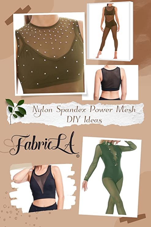 FabricLA Nylon Spandex Performance Power Mesh Fabric | Grey - FabricLA.com