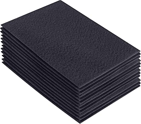 Acrylic Felt 9"X12" Sheet Packs | Dark Grey - FabricLA.com
