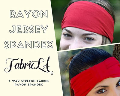 FabricLA Rayon Jersey Spandex - 4 Way Stretch Fabric Rayon Spandex| 240GSM 60 inches Wide | Red - FabricLA.com