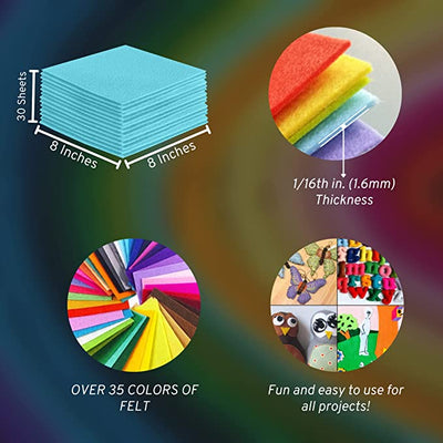 Acrylic Felt Craft Sheet Packs | Baby Blue - FabricLA.com