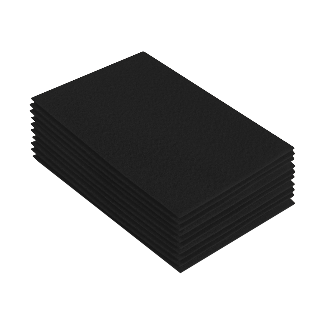 Acrylic Felt 9"X12" Sheet Packs | Black - FabricLA.com
