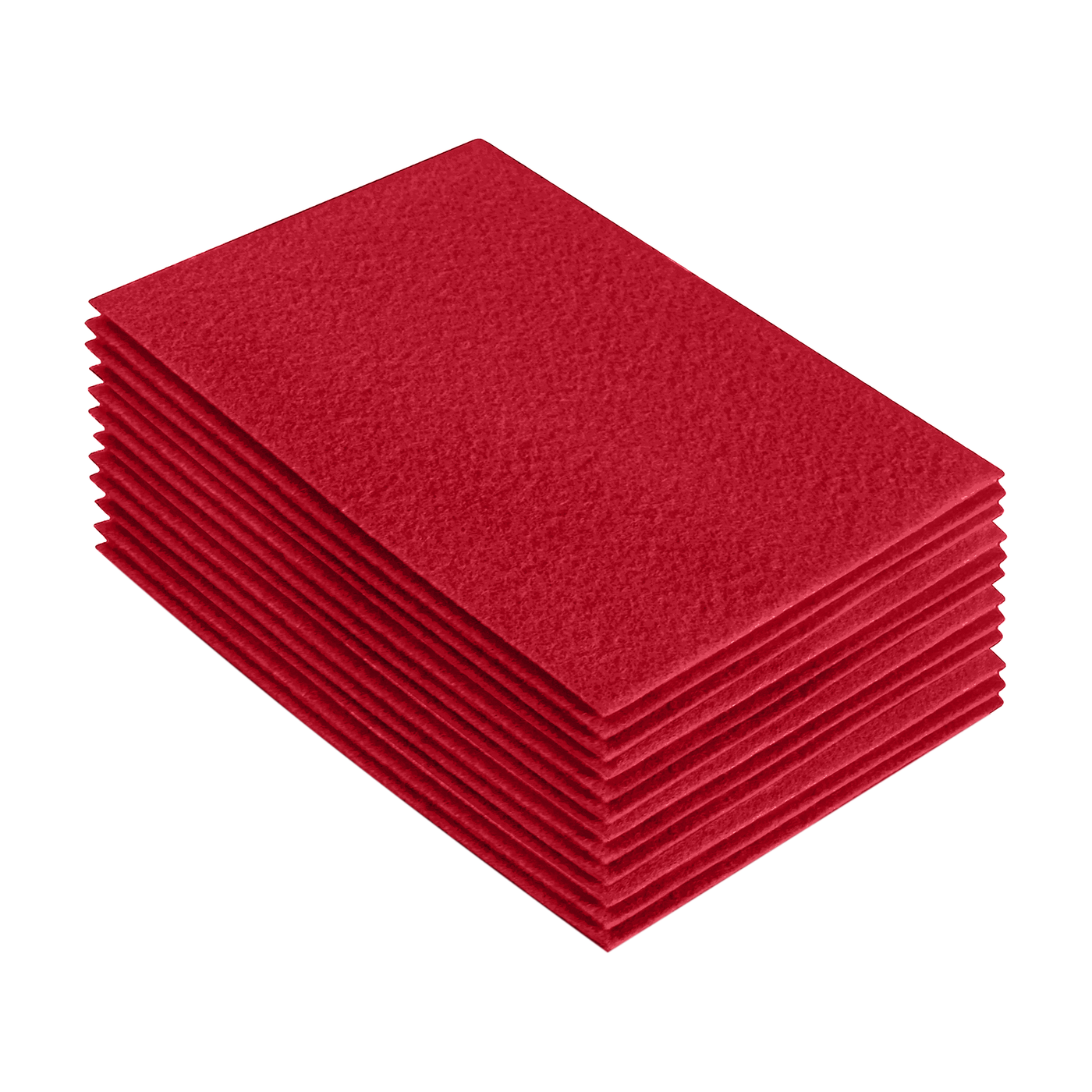 Acrylic Felt 9"X12" Sheet Packs | Red - FabricLA.com