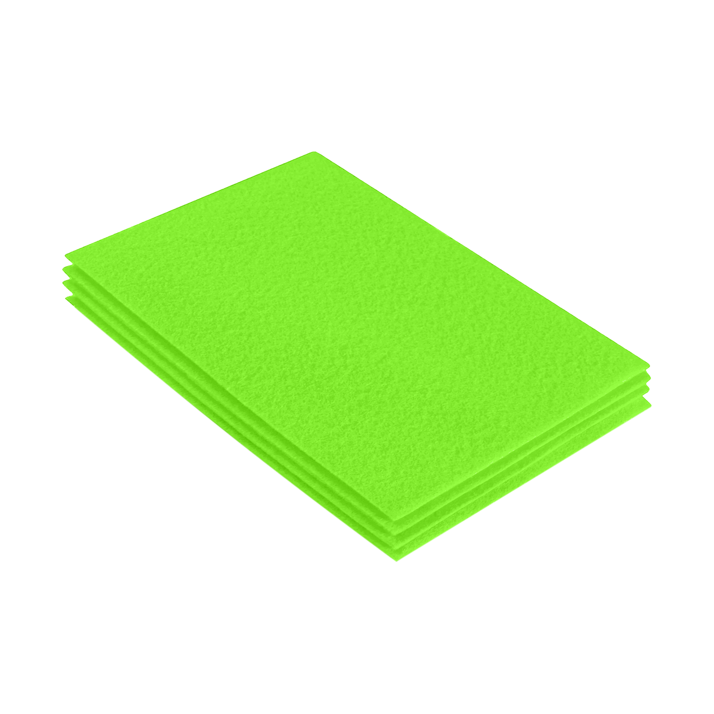 Acrylic Felt 9"X12" Sheet Packs | Neon Green - FabricLA.com