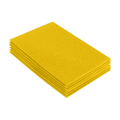 Acrylic Felt 9"X12" Sheet Packs | Yellow - FabricLA.com