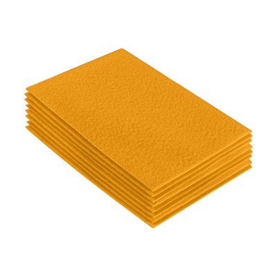 Acrylic Felt 9"X12" Sheet Packs | Gold - FabricLA.com