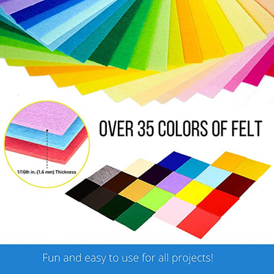 Acrylic Felt Craft Sheet Packs | Yellow A4 - FabricLA.com