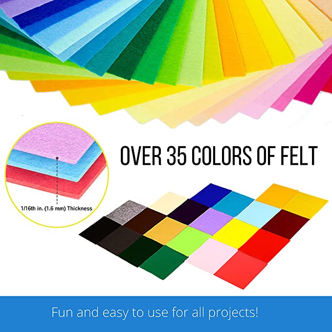 Acrylic Felt Craft Sheet Packs | Turquoise A14 - FabricLA.com
