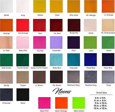 Acrylic Felt Craft Sheet Packs | Burgundy A27 - FabricLA.com