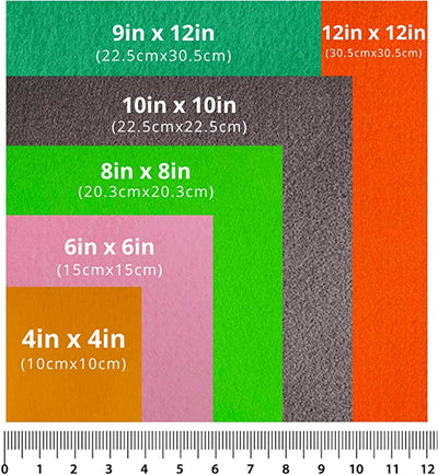 Acrylic Felt Craft Sheet Packs | Light Orange A21 - FabricLA.com