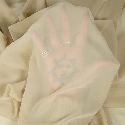 FabricLA Hi Multi Chiffon Fabric | Beige - FabricLA.com