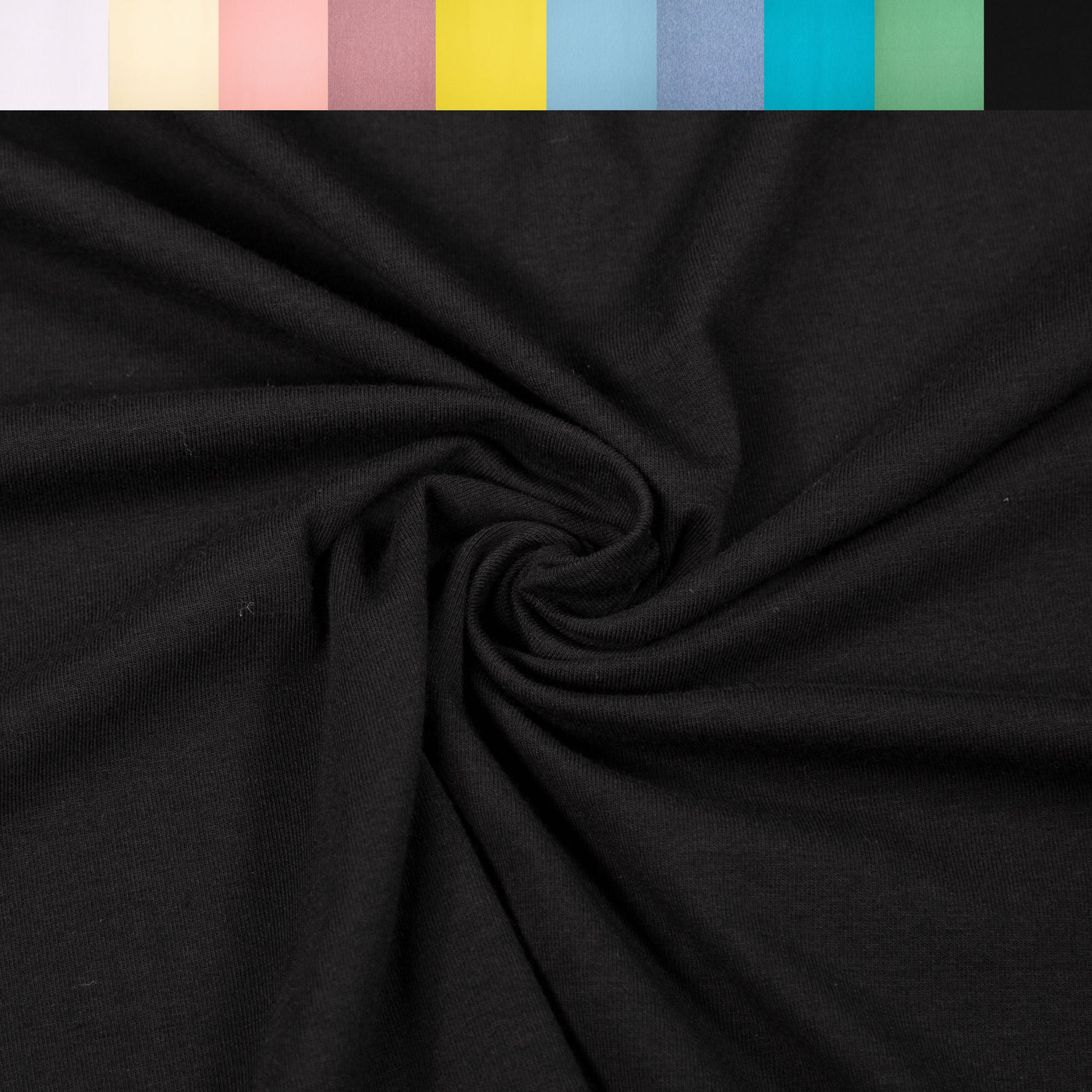10oz Cotton Spandex Jersey Fabric | Black | Shop FabricLA.com
