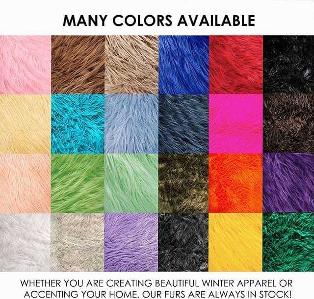 Faux Fur Fabric Squares | 2 White & 2 Black Pack - FabricLA.com