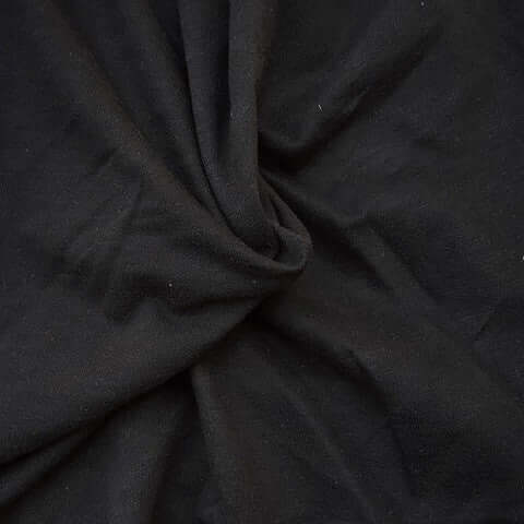 Cotton French Terry Fabric Black 