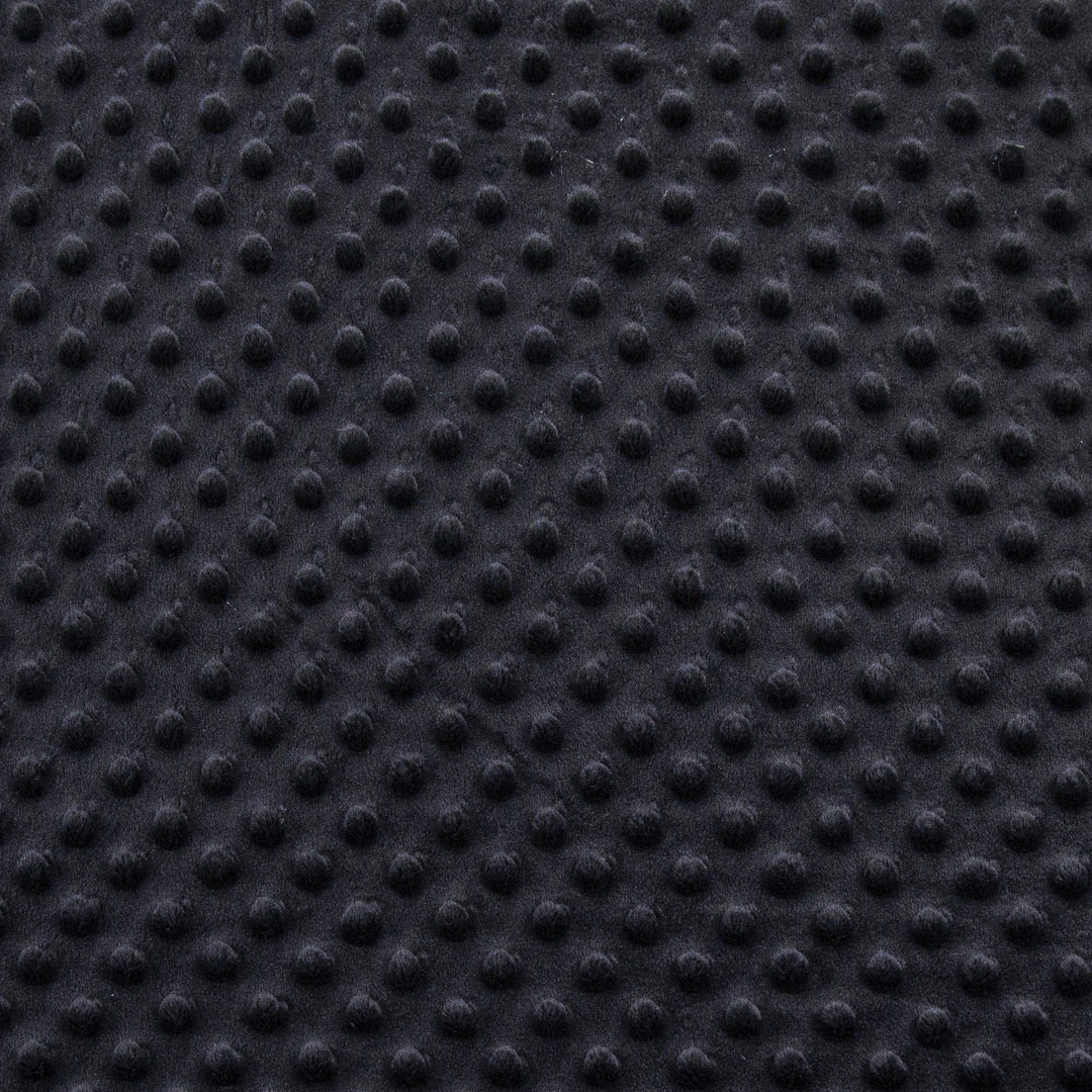 Minky Dimple Dot Fabric - Black - FabricLA.com