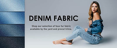 FabricLA Cotton Denim Fabric - 8 oz, 50” Inch Wide by The Yard | Blue - FabricLA.com
